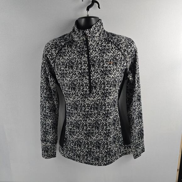 Copper fit 1/4 zip‎ sweater womens Large geometric black running workout active - Picture 1 of 9